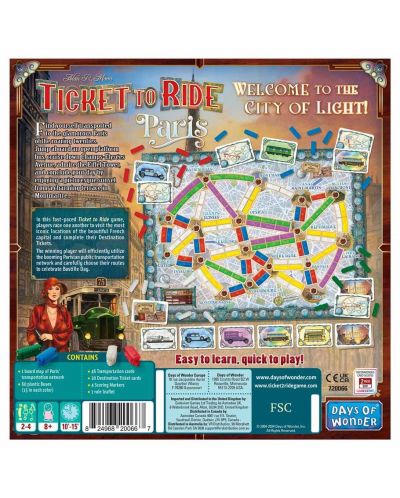 Настолна игра Ticket To Ride: Paris - Семейна - 2