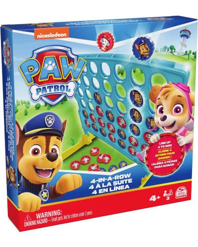 Настолна игра Spin Master: Paw Patrol Four in a Row - Детска - 1