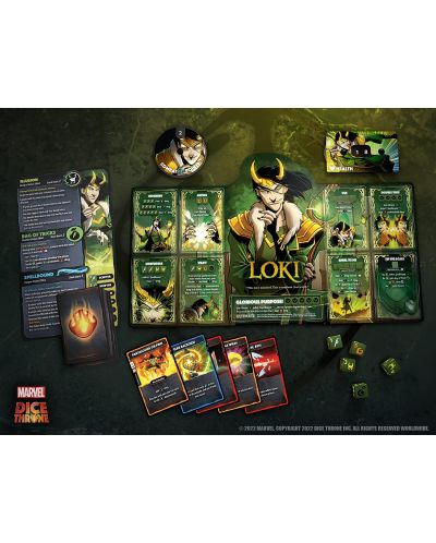 Настолна игра Marvel Dice Throne 4 Hero Box - Scarlet Witch vs Thor vs Loki vs Spider-Man - 6
