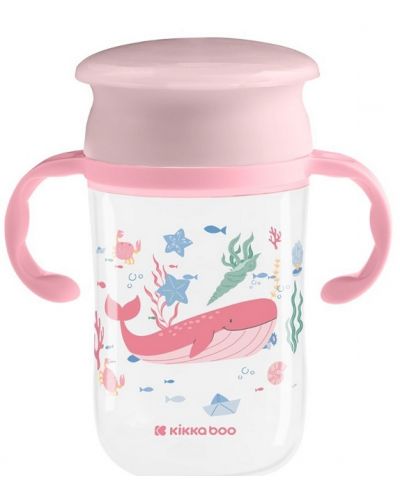 Неразливаща се чаша KikkaBoo - Deep Sea, 360°, 300 ml, Pink - 1