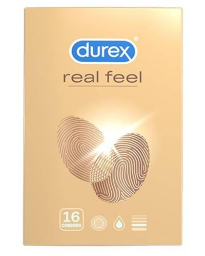 Real Feel Нелатексови презервативи, 16 броя, Durex - 1