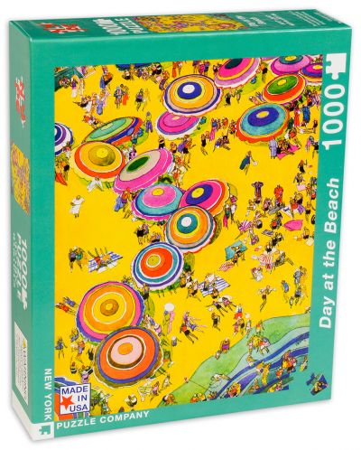 Пъзел New York Puzzle от 1000 части - Един ден на плажа - 1