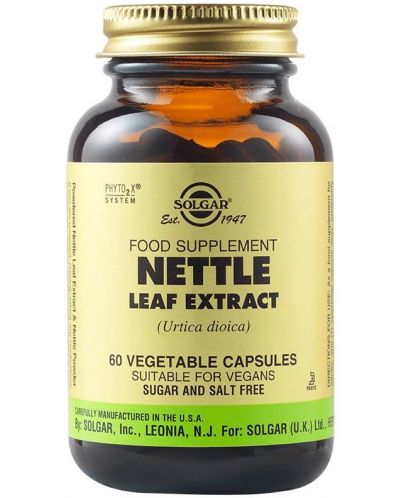 Nettle Leaf Extract, 60 растителни капсули, Solgar - 1