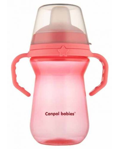 Неразливаща се чаша Canpol - 250  ml, розова - 1