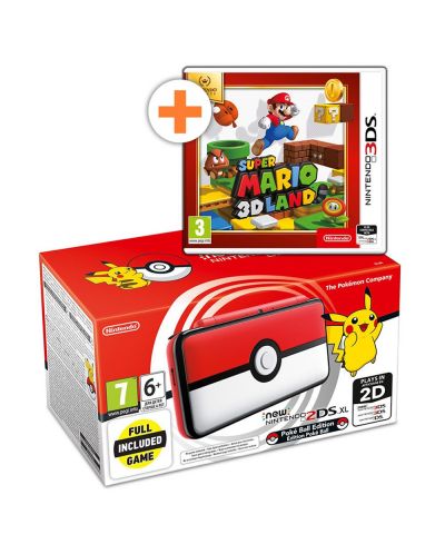 New Nintendo 2DS XL Pokéball Edition + Super Mario 3D Land - 1