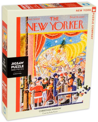 Пъзел New York Puzzle от 500 части - Коледен прозорец - 2