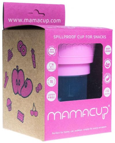 Неразливаща се чаша за снакс Mamacup - Розова, 400 ml - 5