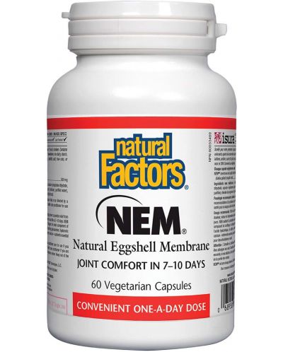 NEM Natural Eggshell Membrane, 500 mg, 60 капсули, Natural Factors - 1