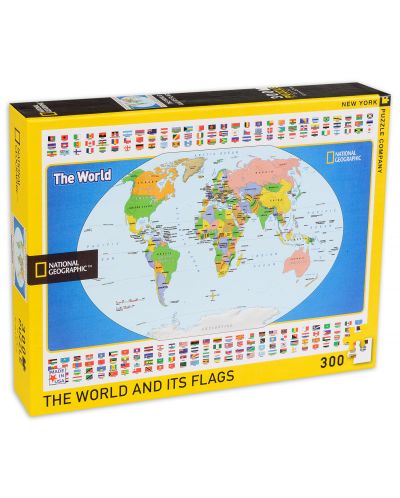 Пъзел New York Puzzle от 300 части - Детска карта на света - 1