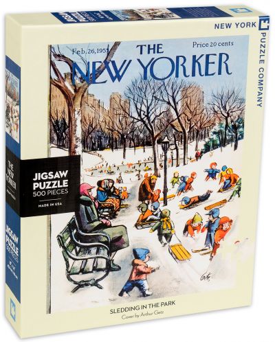Пъзел New York Puzzle от 500 части - Пързаляне в парка - 2