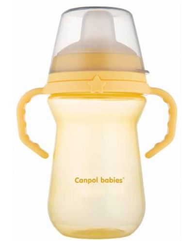 Неразливаща се чаша Canpol - 250  ml, жълта - 1