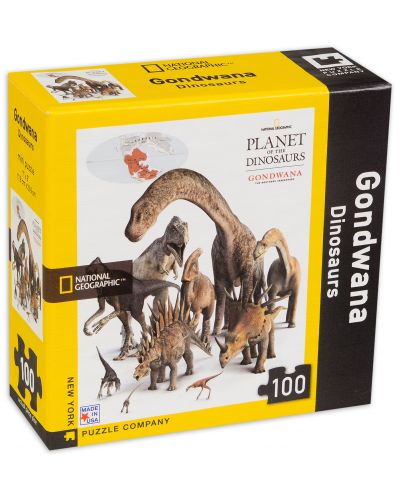 Мини пъзел New York Puzzle от 100 части - Динозаври - 2