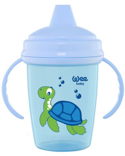 Преходна чаша Wee Baby - Enjoy, синя, 240 ml - 1