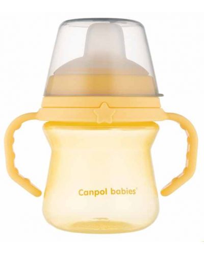 Неразливаща се чаша Canpol - 150  ml, жълта - 1