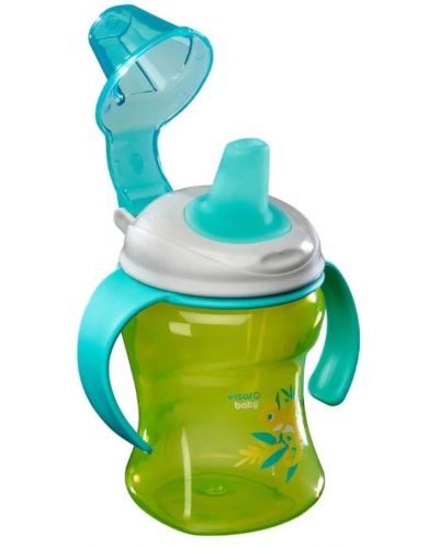 Неразливаща се чаша с подвижни дръжки Vital Baby - Зелена, 260 ml - 2