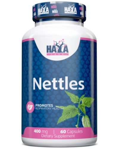 Nettles, 400 mg, 60 капсули, Haya Labs - 1