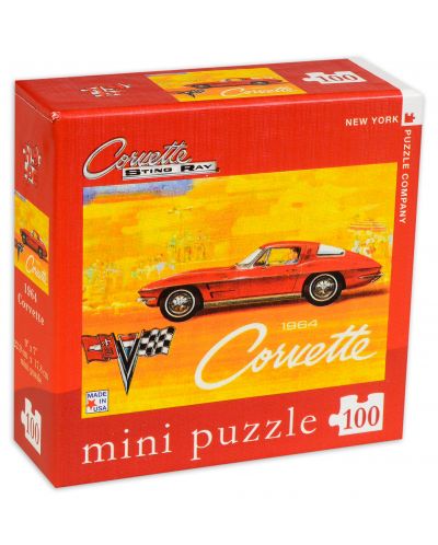Мини пъзел New York Puzzle от 100 части - Corvette,1964 - 2
