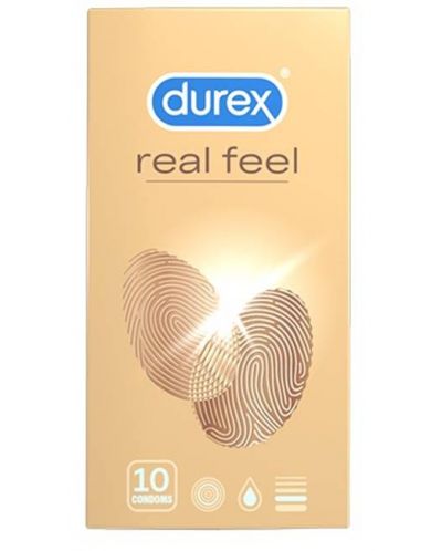 Real Feel Нелатексови презервативи, 10 броя, Durex - 1