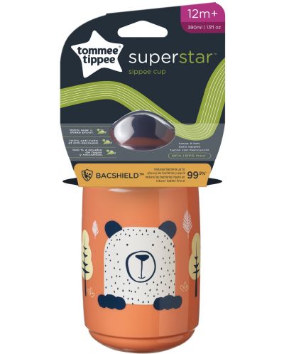 Неразливаща чаша Tommee Tippee - Superstar, 390 ml, оранжева - 4