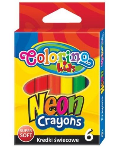 Неонови пастели Colorino Kids - 6 цвята - 1