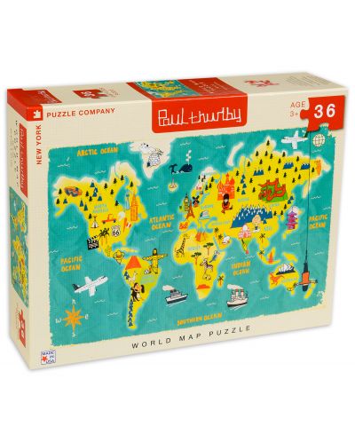 Пъзел New York Puzzle от 36 части - Карта на света - 2