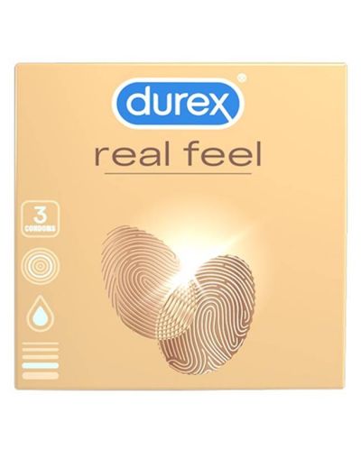 Real Feel Нелатексови презервативи, 3 броя, Durex - 1