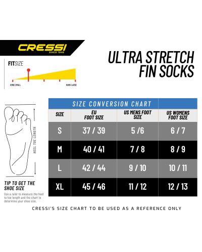 Неопренови чорапи Cressi - Ultra Stretch, 1.5 mm , сиви - 3