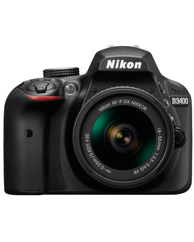 Фотоапарат Nikon D3400 + обектив Nikon AF-P 18-55mm VR