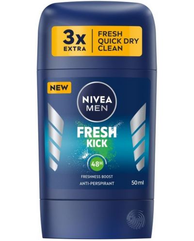 Nivea Men Стик против изпотяване Fresh Kick, 50 ml - 1