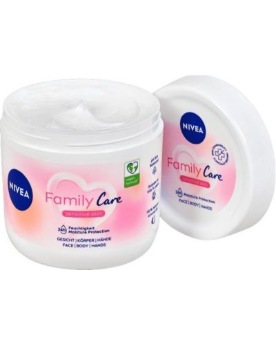 Nivea Успокояващ крем за лице и тяло Family Care, 450 ml - 2