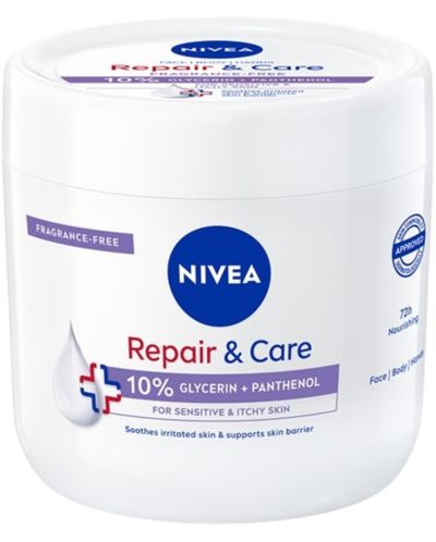 Nivea Универсален крем за чувствителна кожа Repair & Care, 400 ml - 1