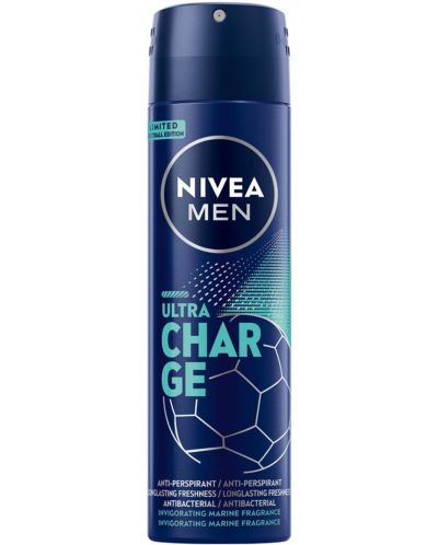 Nivea Men Спрей дезодорант Ultra Charge, 150 ml - 1