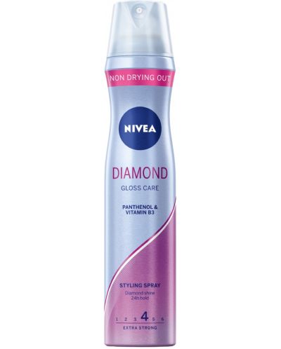 Nivea Diamond Лак за коса Gloss Care, 250 ml - 1