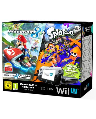 Nintendo Wii U Premium + Mario Kart 8 & Splatoon - 1