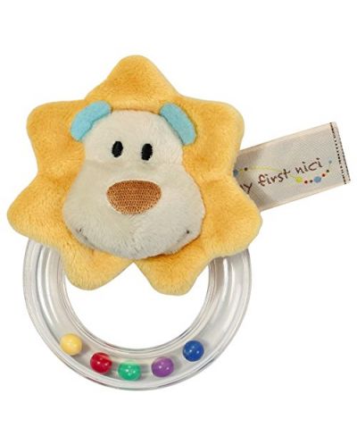 Бебешка дрънкалка My First Nici - с плюшено Лъвче
