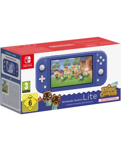 Nintendo Switch Lite - Blue, Animal Crossing: New Horizons Bundle