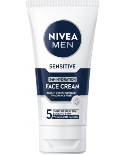 Nivea Men Крем за лице Sensitive, туба, 75 ml - 1