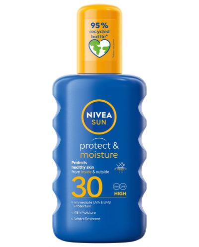 Nivea Sun Слънцезащитен спрей Protect & Mоisture, SPF30, 200 ml - 1