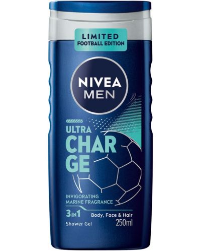 Nivea Men Душ гел Ultra Charge, 250 ml - 1