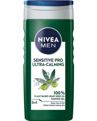 Nivea Men Душ гел Sensitive Pro, Ultra Calming, 250 ml - 1