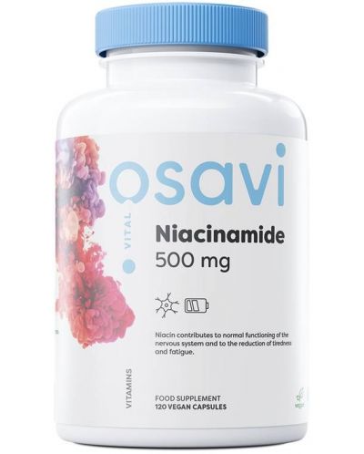 Niacinamide, 500 mg, 120 капсули, Osavi - 1