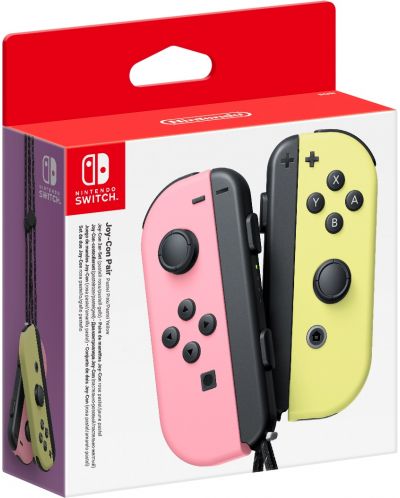 Nintendo Switch Joy-Con (комплект контролери) розово/жълто - 1