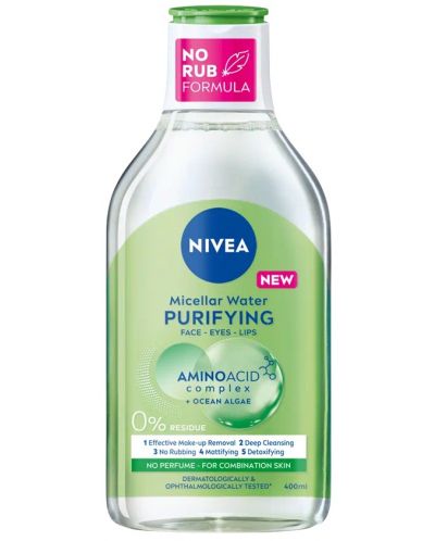 Nivea Mицеларна вода за смесена кожа Purifying, 400 ml - 1