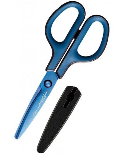 Ножица Plus Premium Titan - Синя, 17.5 cm - 1