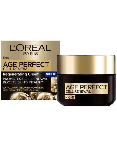 L'Oréal Age Perfect Нощен крем за лице Cell Renewal, 50 ml - 1