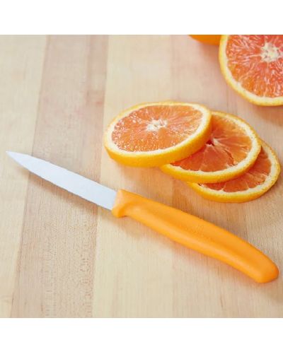 Нож за белене с гладко острие Victorinox - Swiss Classic, 8 cm, оранжев - 2