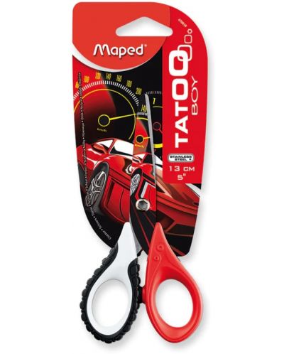 Ножици Maped - Tatoo Inovation, 13 cm, червена - 1