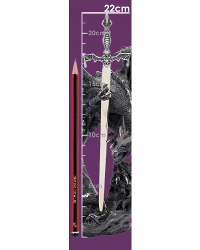 Нож за писма Nemesis Now Adult: Dragons - Black Dragon, 22 cm - 7