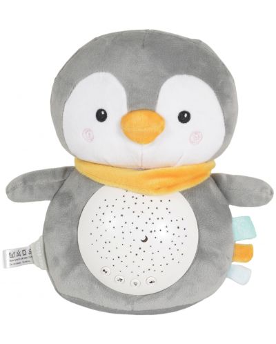 Нощна лампа и прожектор Moni Toys - Snuggly, Penguin - 1