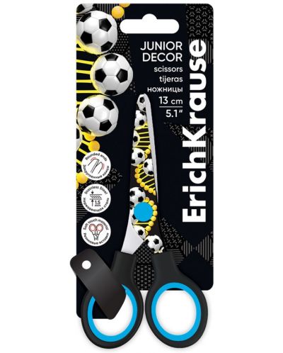 Ножица Erich Krause Junior Decor - Sport DNA, 13 cm - 1